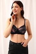 Padded Non-Wired Full Cup Printed Multiway T-shirt Bra in Black