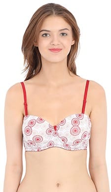 Clovia Padded Underwired Multiway Strapless T-Shirt Bra with Balconette Style