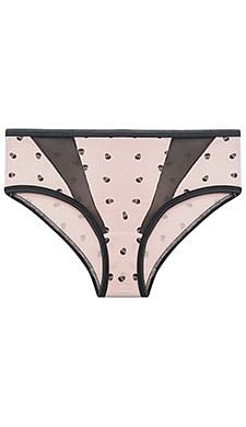 Front listing image for Cotton Mid Waist Printed Hipster Panty with Powernet Panels