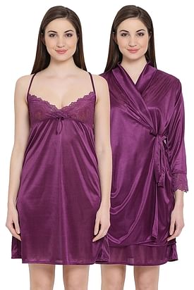 satin night suit with shorts
