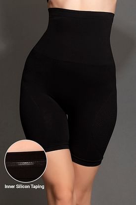 Buy Clovia Black Tummy & Thigh Cover Shapewear SW0007J13S on Myntra