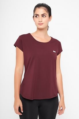  ALLBRAND365 Designer Womens Activewear V-Neck T-Shirt Color  Terracotta Clay Size Medium : Clothing, Shoes & Jewelry