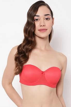 Buy Padded Wired Full Cup Strapless Balconette Bra in Olive Green - Lace  Online India, Best Prices, COD - Clovia - BR2157K17