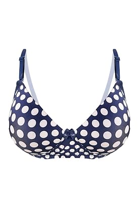 Padded Underwired Demi Cup Bra in Baby Blue