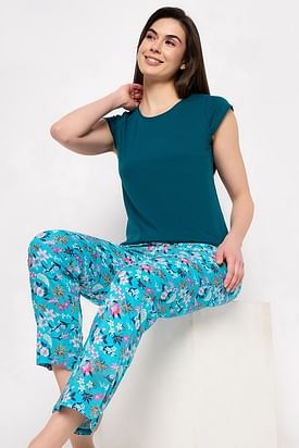 Buy Classic Checks Button Down Shirt & Pyjama Set in Sky Blue - Satin  Online India, Best Prices, COD - Clovia - LS0385O03