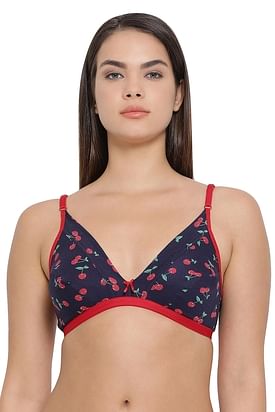 Buy CLOVIA Women's Cotton Rich Non-Padded Non-Wired Bra with Mesh Inserts