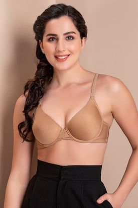 Buy Level 1 Push-Up Padded Underwired Demi Cup Plunge T-shirt Bra in Olive  Green - Cotton Online India, Best Prices, COD - Clovia - BR2369R17