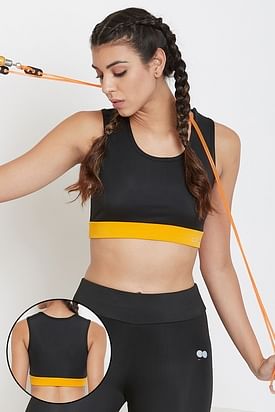 Buy Clovia Black Solid Polyester Sports Bra Online at Best Prices in India  - JioMart.