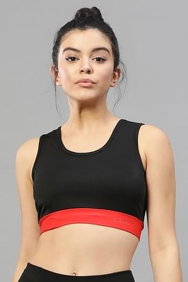 black sports bralette