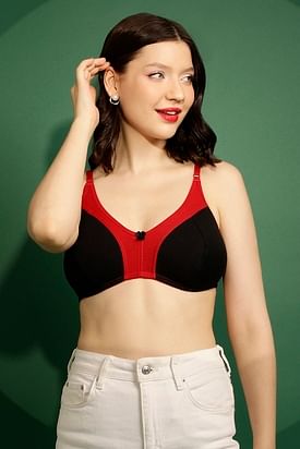Buy Cotton Non-Padded Wirefree Bra With Double Layered Demi Cups - Black  Online India, Best Prices, COD - Clovia - BR0617P13