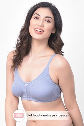 Floret Wirefree Non-padded Sporty Bra - Blue