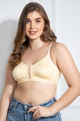 Qertyioot Women's Plus Size Bra,Casual Lace Shaping Cup Plus Size Extra- Elastic Wirefree Underwear 