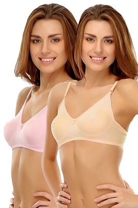 Lycra Cotton Pink 34C Seamless Ladies Bra, Size: 28D, Plain at Rs 99/piece  in New Delhi