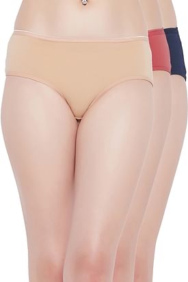 Buy Mid Waist Seamless Laser-Cut Hipster Panty in Nude Colour Online India,  Best Prices, COD - Clovia - PN2430P24