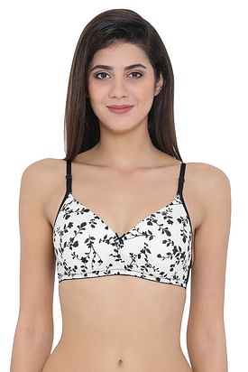 Level 1 Push-Up Non-Wired Demi Cup Multiway Bra in White - Lace