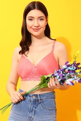 Floret Women's Double Layered Wirefree Minimizer Bra – Online Shopping site  in India