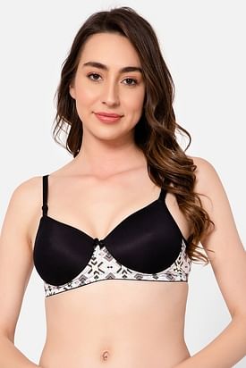 Amante Lightly Padded Floral Print Wirefree Bra- Multicolour