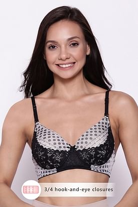 Buy Women's Zivame Lace Wired Hook and Eye Closure Super Support