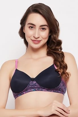 Clovia Padded Non Wired Full Coverage Push Up Bra - Teal