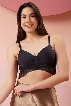 Buy Padded Underwired Full Cup Bra in Navy - Lace Online India, Best  Prices, COD - Clovia - BR2162P08