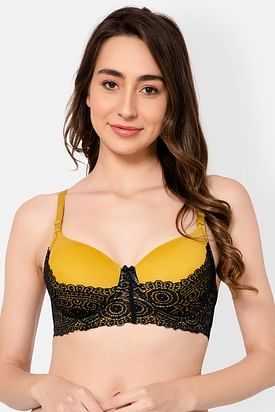 Buy Women's Zivame Plain Non-Wired Hook and Eye Closure Minimiser Bra  Online