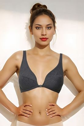 Buy Underwired Front-Open Racerback Push-Up Bra In Blue - Lace Online  India, Best Prices, COD - Clovia - BR1694R03