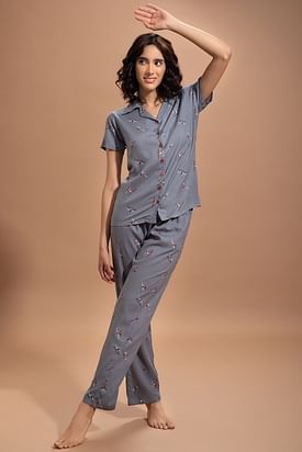ROCHVIE Pajamas for Women Sleepwear Womens Comfy Lingerie Cotton Nightwear Set PJS for Women 
