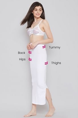 Seamless Saree Shapewear Waist Trimmer Thigh Slimmer Petticoat Dress  Underskirt : : Clothing, Shoes & Accessories
