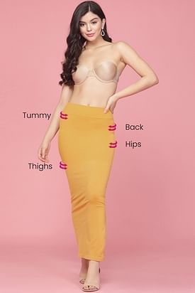 Buy Secrets By ZeroKaata Cut and Sew Flared Saree Shapewear (Pack of 3) -  Assorted at Rs.2030 online