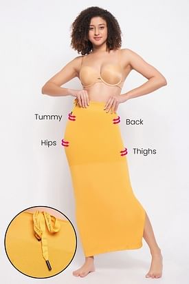 Buy CLOVIA Yellow Womens Saree Shapewear with Drawstring