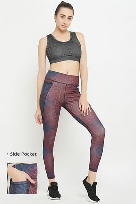 Free People Movement Dylan High Waist Color Block cropped Leggings Mesh  Size Med