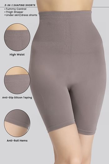 Front listing image for 4-in-1 Shapewear in Grey - Tummy, Back, Thighs & Hips