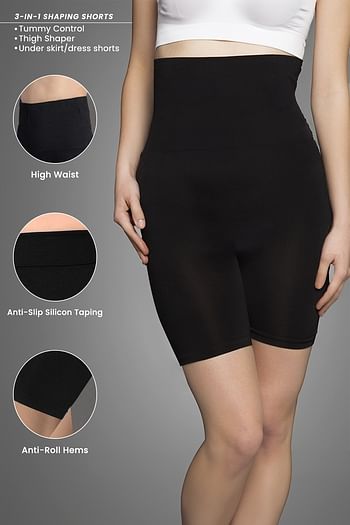 Front listing image for 4-in-1 Shapewear in Black - Tummy, Back, Thighs & Hips