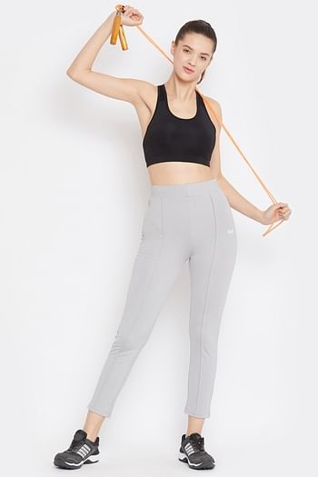 Back listing image for Snug Fit High-Rise Active Straight Pants in Grey