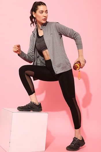 Back listing image for Activewear Jacket in Grey Melange