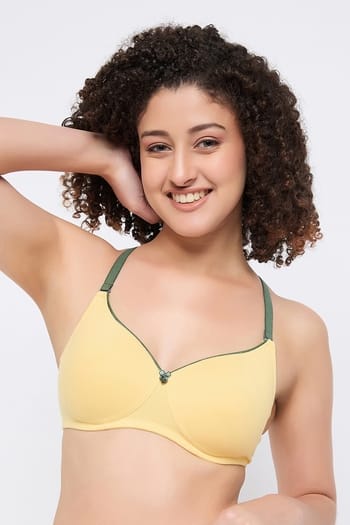 Clovia Amante- Comfort Dream Padded Non-wired T-shirt Bra - Sunshine & Thyme
