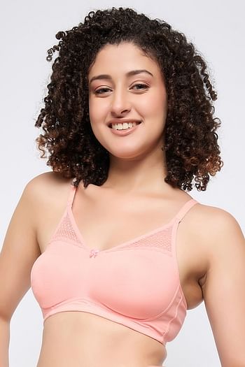 Front listing image for Amante- Lace Concealer Non-padded Non-wired Bra in Impatiens Pink