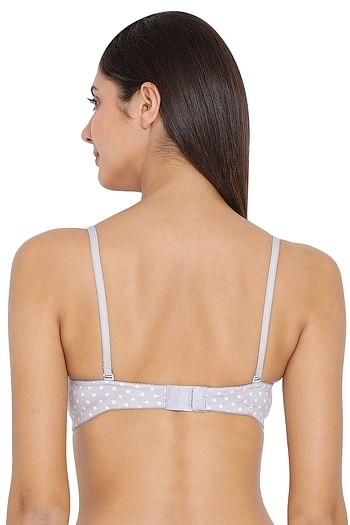 Back listing image for Padded Non-Wired Full Coverage Polka Print T-Shirt Bra
