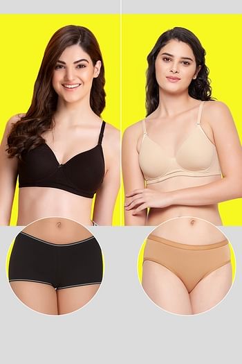Back listing image for Pack of 4 Padded & Hipster Panties