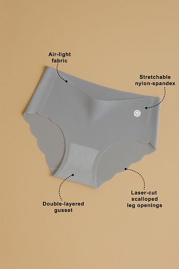 Front listing image for Breezy Seamless Hipster Panty in Charcoal Colour
