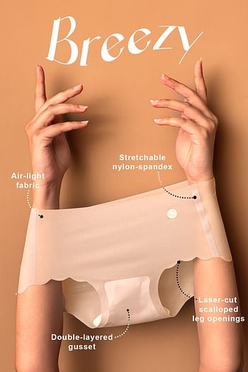Front listing image for Breezy Seamless Hipster Panty in Blush Pink
