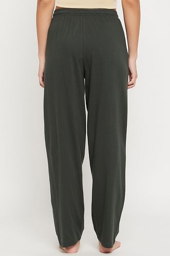 Back listing image for Chic Basic Pyjama in Olive Green- Cotton Rich