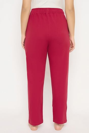 Back listing image for Chic Basic Pyjama in Maroon - Cotton