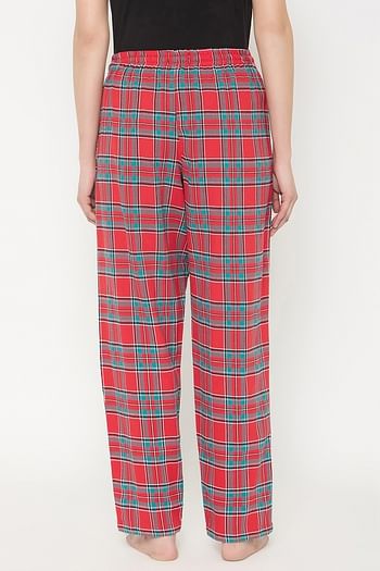Back listing image for Classic Checkered Pyjama in Red - Cotswool	