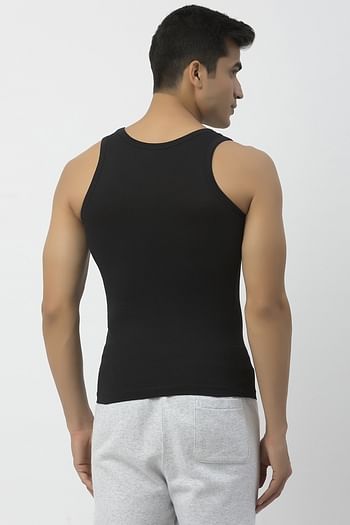 Back listing image for John Players Classic Cotton Vest in Black