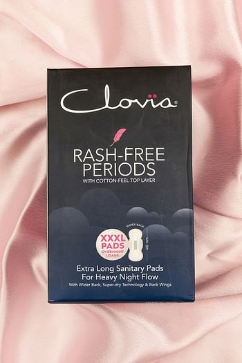 Back listing image for 10 Clovia Sanitary Pads- XXXL for Overnight Usage - 410mm
