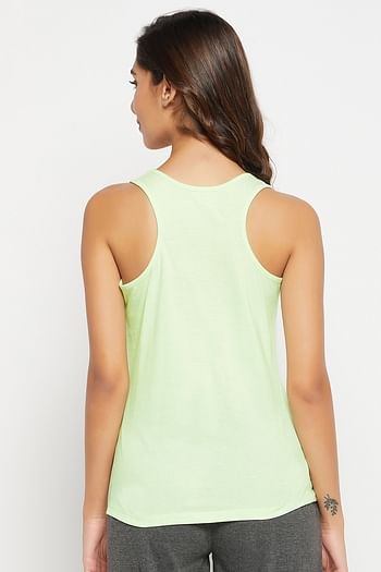 Back listing image for Chic Basic Tank Top in Mint Green - 100% Cotton