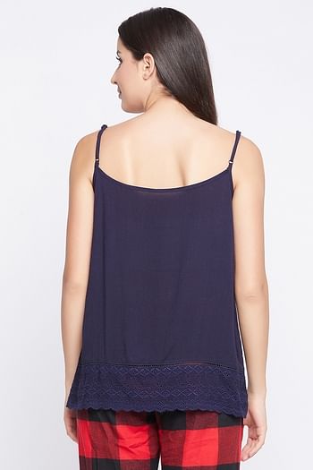 Back listing image for Chic Basic Cami Top in Navy - Crepe