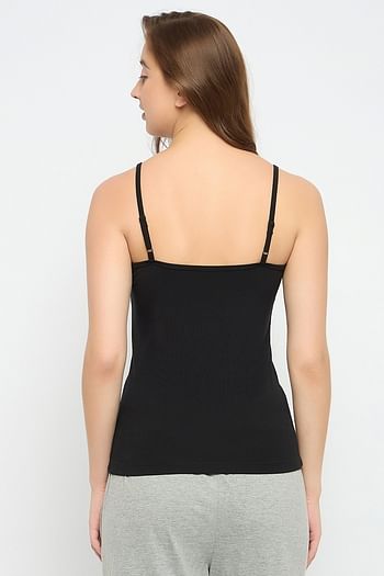 Back listing image for Chic Basic Camisole in Black - Cotton