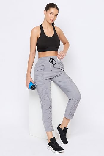 Front listing image for Comfort-Fit Active Track Pants in Grey	